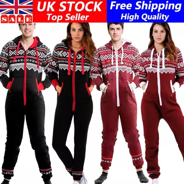 Mens Womens Ladies Adult Aztec one piece Hooded Long Sleeve Playsuit Jumpsuit