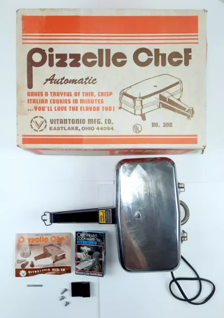 Vintage Vitantonio Pizzelle Chef Italian Cookie Maker 300A For Parts or Repair