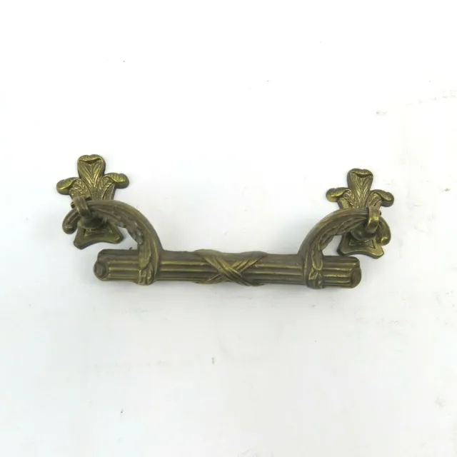 Vintage Bronze Drawer Pulls Czech Gothic Solid Brass Antique Hanging Style