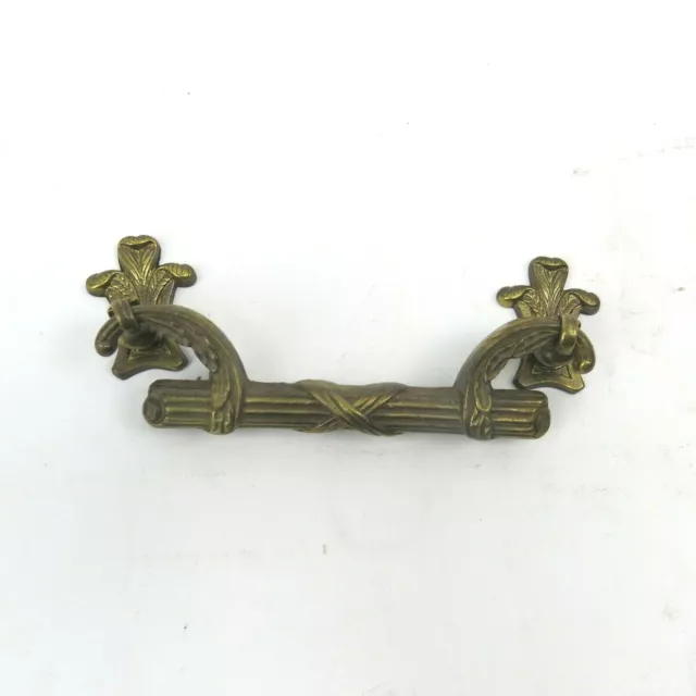 Vintage Bronze Drawer Pulls Czech Gothic Solid Brass Antique Hanging Style