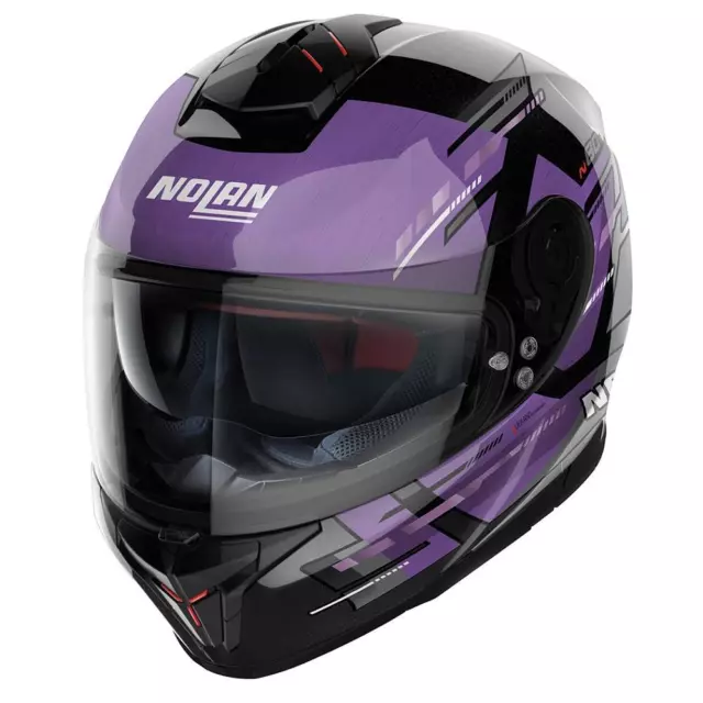 Nolan N80-8 Meteor Purple Full Face Motorcycle Helmet DVS Motorbike Crash Lid