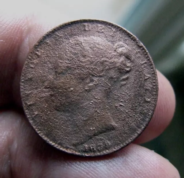 1839 VICTORIAN Large Copper Farthing