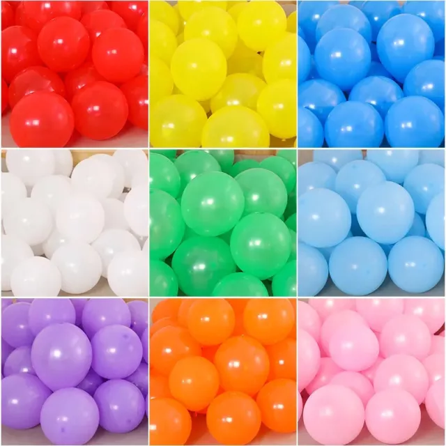 100 X Latex PLAIN BALOON BALLONS helium BALLOONS Quality Party Birthday Wedding