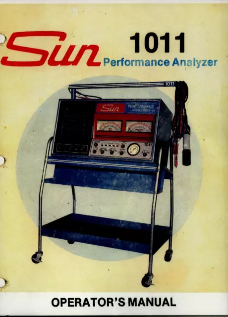 Sun Service Station Tester Machine (Model 1011) Operators Manual - New!!