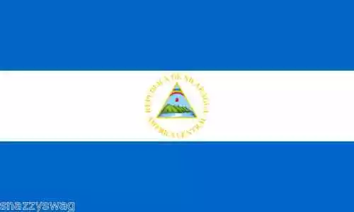 NICARAGUAN NATIONAL FLAG OF NICARAGUA 5 ft x 3 ft LARGE GREAT QUALITY FLAG NEW!