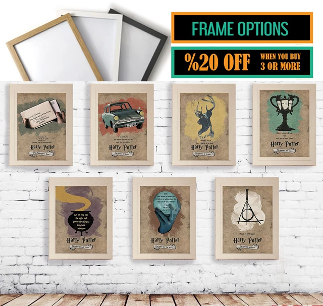 HARRY POTTER QUOTE Posters, Frame Movie Print Options, A3 A4 Size Wall