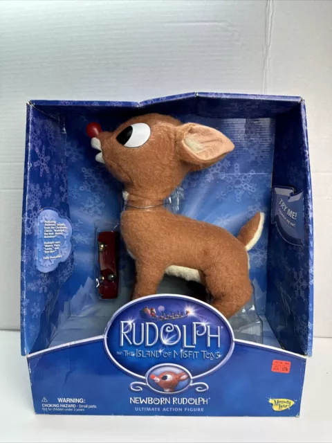 Memory Lane Newborn Rudolph Red Nosed (Glows) Reindeer Island of Misfit Toys