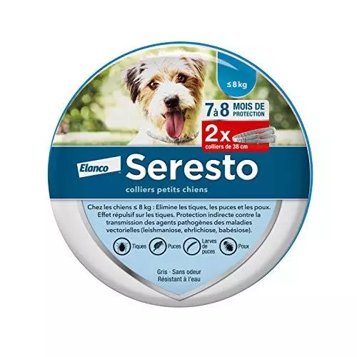 SERESTO ANTIPARASSITARIO,Collari antipulci e zecche per cani,8mesi di protezione