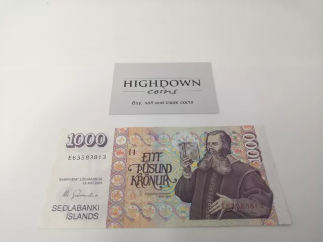 ICELAND: 1000 kronur banknotes circulated (left over holiday money) ISK (813)