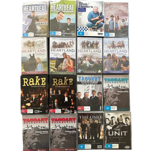 Bulk Lot Tv Series Dvd Bundle Pal Taggart Blue Heelers Heartbeat Heartland