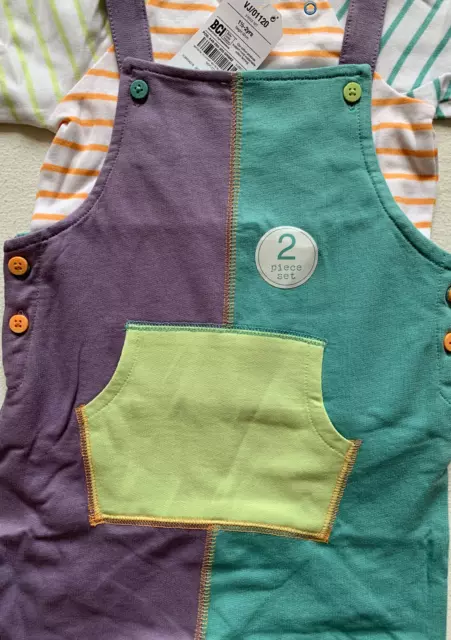 BNWT Baby Boys Short Dungaree Bodysuit Set 18-24 months NEXT 2