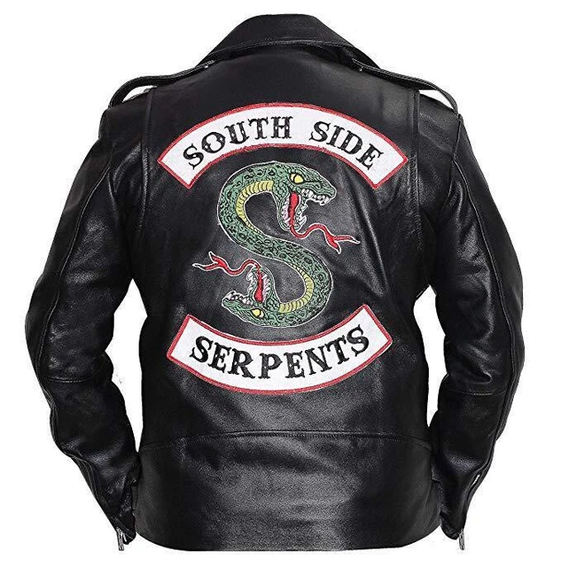 Veste de motard en cuir homme Riverdale Southside Serpents