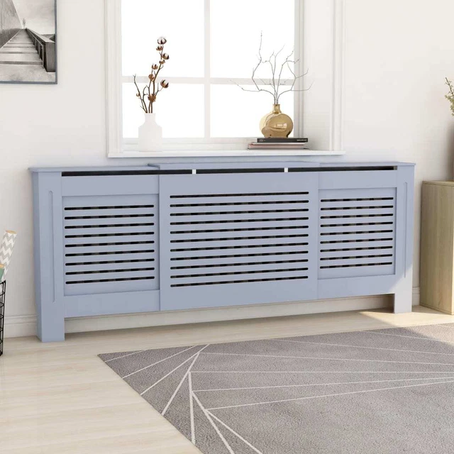Vidaxl Copertura per Radiatore Grigia in MDF 205 cm