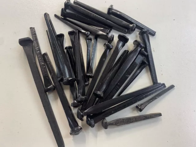 BLACK STEEL ROSEHEAD NAILS 300g ASSORTED 30 nails 1 1/2" - 4" SQUARE SHAFT