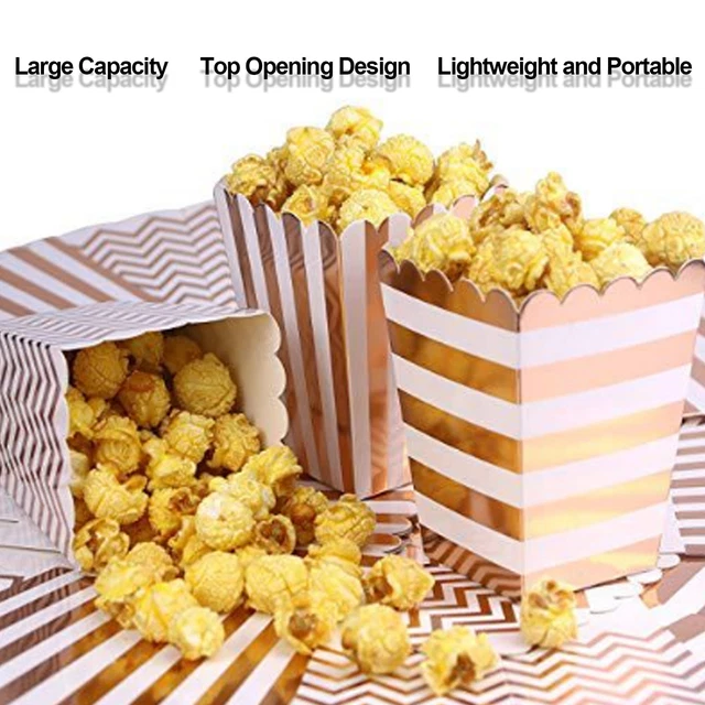 (Roségold) Popcorn-Behälter Popcorn-Boxen Aus Papier Besetzen Wenig Platz OBD