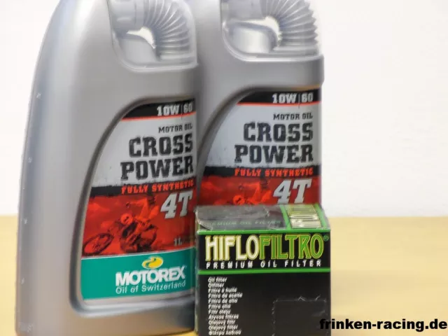 Motorex Cross Power 4T 10W/60 / filtre à huile pour KTM 390 RC également année de construction 14 - 18