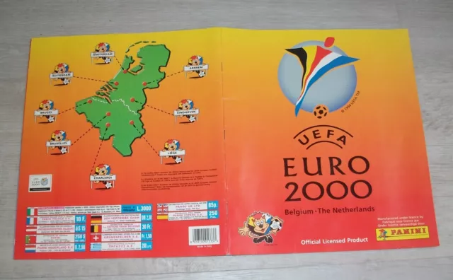 PANINI: Album avec 310 images UEFA EURO 2000 BELGIQUE / PAYS BAS, très bon état