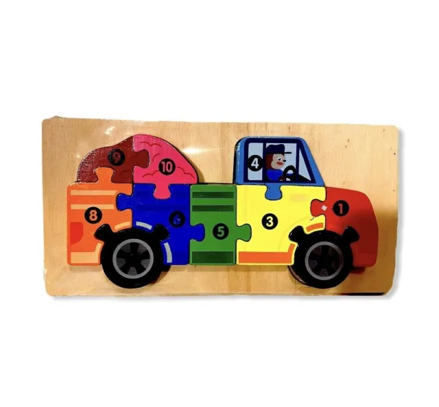 TRUCK-Wooden Puzzle for Kids, Montessori Gift, Education Jigsaw - Christmas