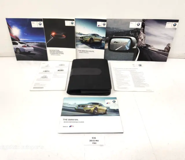 ✅ 2015 OEM BMW F82 Coupe M4 Owners Manual Book w/ Wallet SET