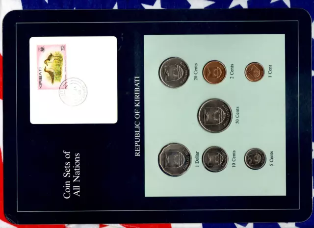Coin Sets of All Nations Kiribati All 1979 UNC $1,50,20,10,5,2,1 cents 21JA86