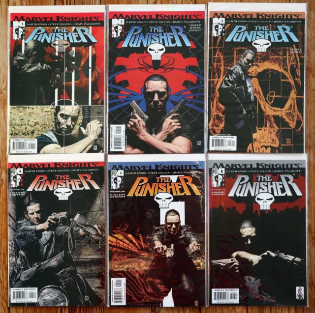 Punisher #1-#6 Vol. 4 Marvel Knights (2001) NM/NM+ Ennis / Dillon Mature Content