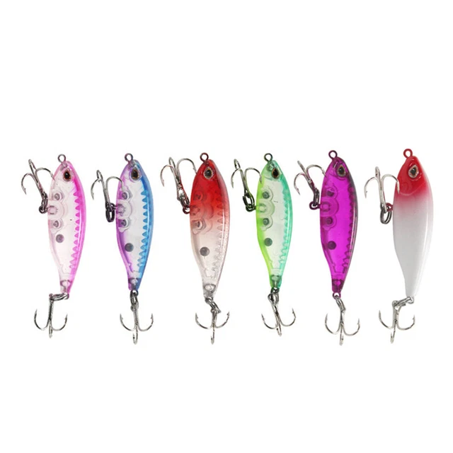 6 Pcs Fishing Supplies Artificial Fishing Jigs Fishing Fake Bait Fixture