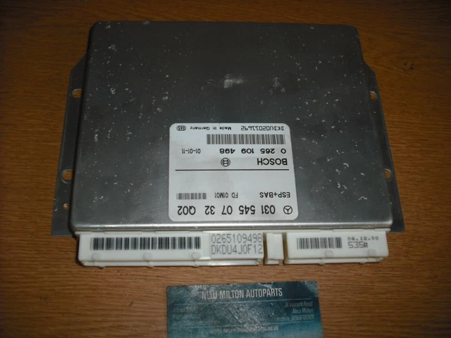 MERCEDES BENZ CLK W208 Convertible Esp Bas Ecu 0 265 109 498 031 545 07 ...