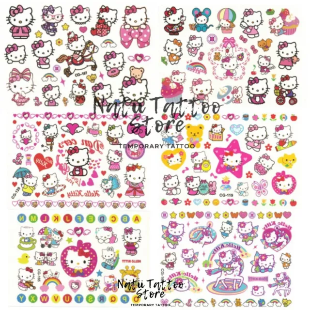 Hello Kitty Tattoo  stickers Children Kids Birthday Party Bag