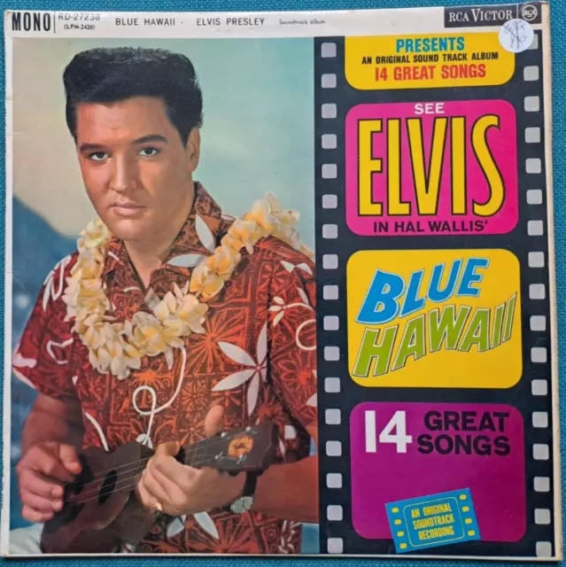 Elvis Presley - Blue Hawaii - 12" Vinyl LP ALBUM RECORD - RD27238 Mono