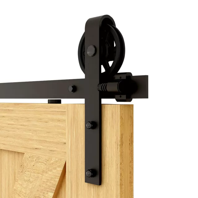 4~20FT Sliding Barn Door Hardware Track Kit Spoke Wheel for Single/Double Door