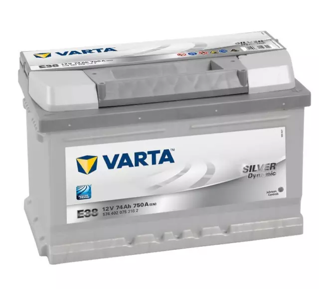 VARTA E38 Silver Dynamic 74Ah 750A Autobatterie 574 402 075 inkl. 7,50 € Pfand