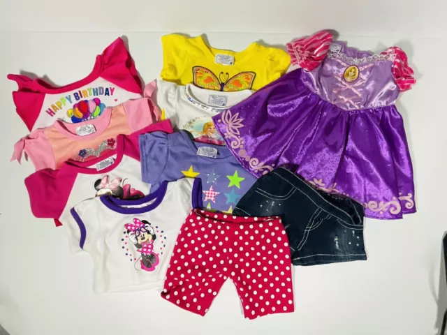 Build A Bear Workshop Clothing Bundle, T-shirts, Bottoms & 1 Dress 10pcs