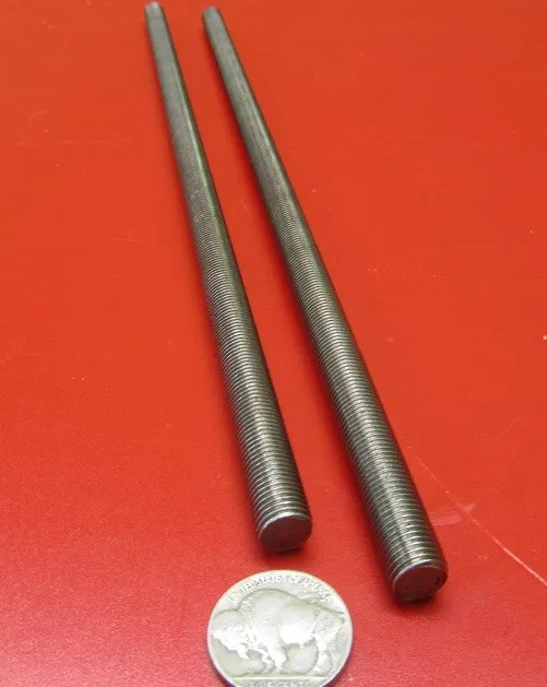 316 Stainless Steel Threaded Rods, RH, 3/8"-24 x 1 Ft Length, 2 Units