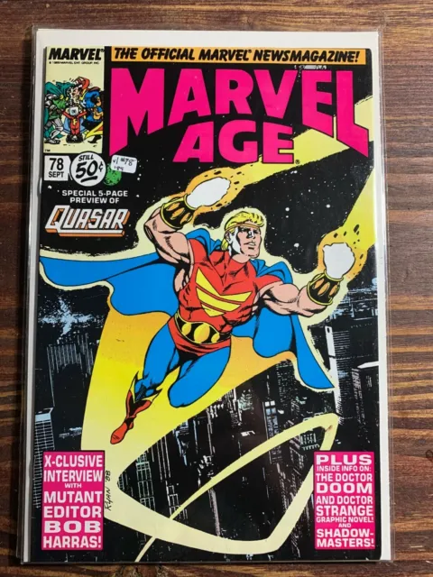 Marvel Age #79. Special Quasar edition. VF/NM condition. $2 flat shipping.