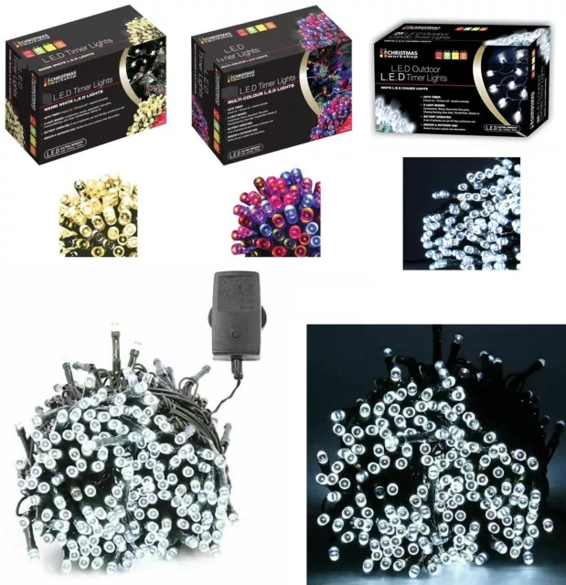 Battery Operated Led Xmas Fairy Lights With Timer Indoor Outdoor Christmas Party