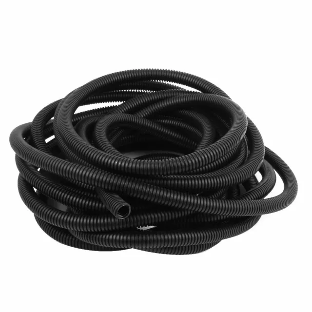 10 M 12 x 15.8 mm PE Flexible Corrugated Conduit Tube for Garden,Office Black