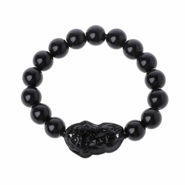 Feng Shui Obsidian Stone Wealth Pi Xiu Bracelet Attract Good Luck and Wealth 2
