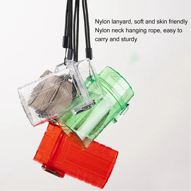 (Transparent Green)Cigarette Holder Case Round Corner Waterproof Plastic