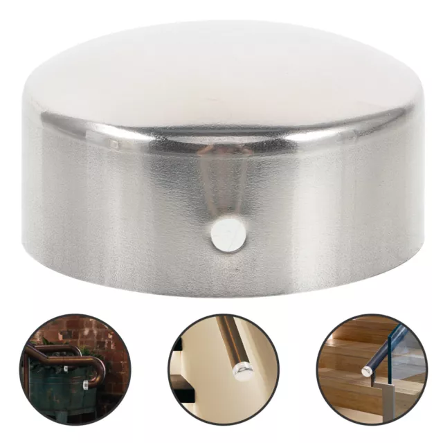 2 piezas Soporte de riel de tapa de pasamanos Protector de tubo decorativo Accesorio de pasamanos