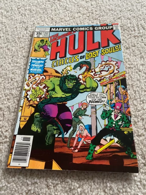 Incredible Hulk  217  VF  8.0  High Grade  Circus Of Crime  Doc Samson