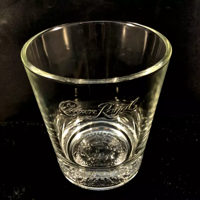 Crown Royal Embossed Side & Base Whiskey Rocks Glass