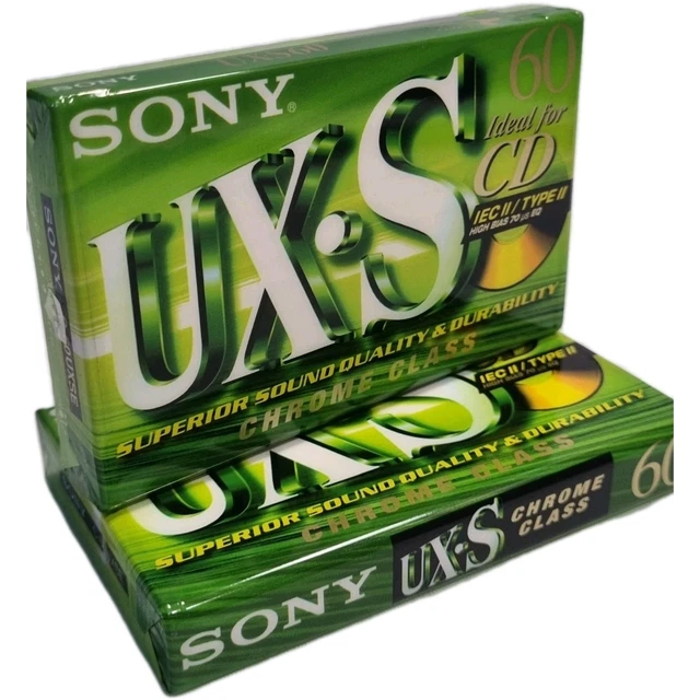 2 Cassettes Audio Sony UX-S 90, Chrome Super Type II, Hight Bias, Neuves Sous Blister