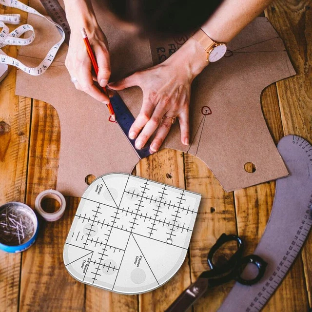 Acryl-Nählineal für Patchwork – Messwerkzeug für gebogene Ecken