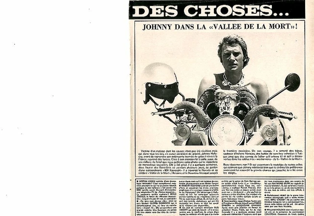 Johnny HALLYDAY découpes de presse portraits
