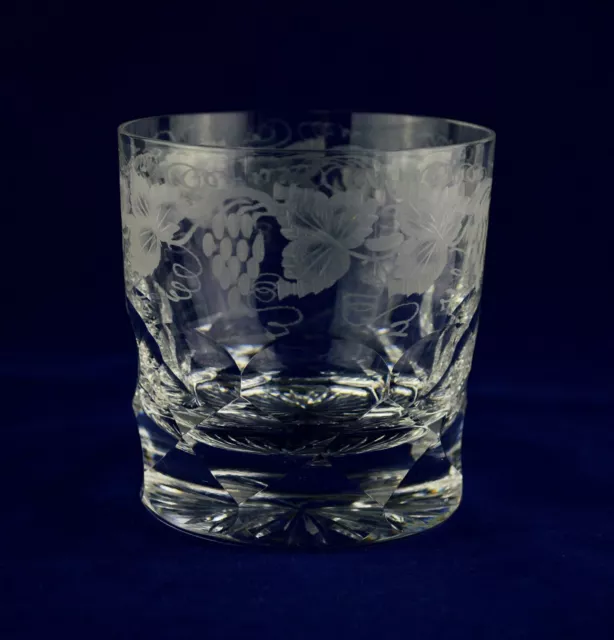 Tudor Kristall Fruchtrebe Whiskey Glas/Becher - 9 cm (3-1/2 Zoll) groß - 1.