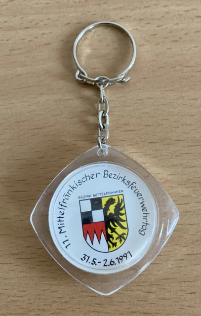 Altes Festabzeichen 125 Jahre FFW Gunzenhausen Bezirksfeuerwehrtag 1991 (Bayern)