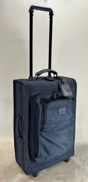 Preowned TUMI USA Black Ballistic Nylon 22" Wheeled Upright Carry On Suitcase