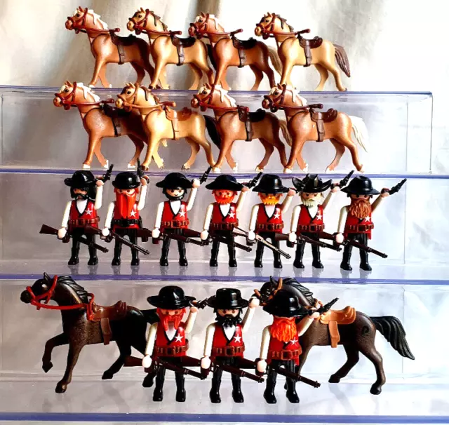 Playmobil 10 sheriff a Caballo oeste western diligencia Bandidos Mejicanos