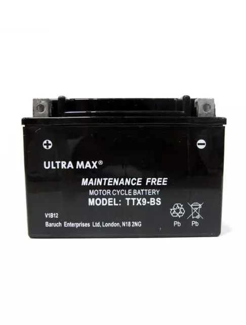 Ultramax BATTERY TTX9BS HONDA TRX 200 250 300 QUAD BIKE ATV BATTERY AS YTX9-BS