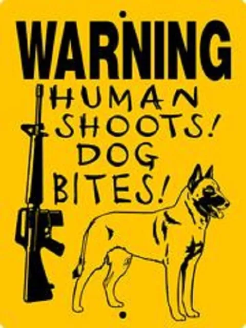 Warning Belgian malinois aluminum dog sign  9 x 12